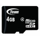 Карта памет TEAM micro SDHC, 4GB, Class 4 с SD адаптер