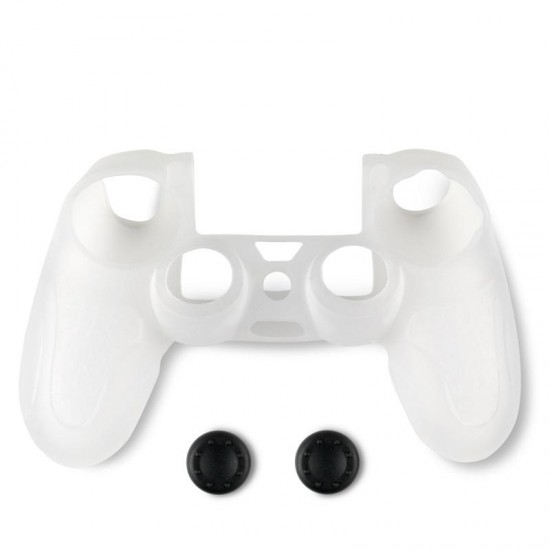 Spartan Gear Silicon Skin Cover + Thumb Grips for Dualshock 4, Transparent
