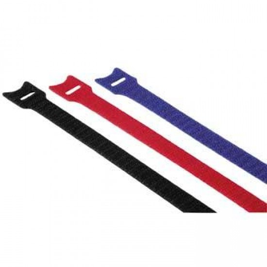 Самозалепващи кабелни връзки с ухо, 12 броя x 145 mm Hook and Loop Cable Ties, 12 pcs x 145 mm, Multicolor
