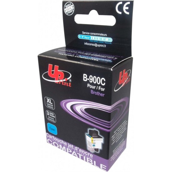 Ink cartridge UPRINT LC900, BROTHER, Cyan