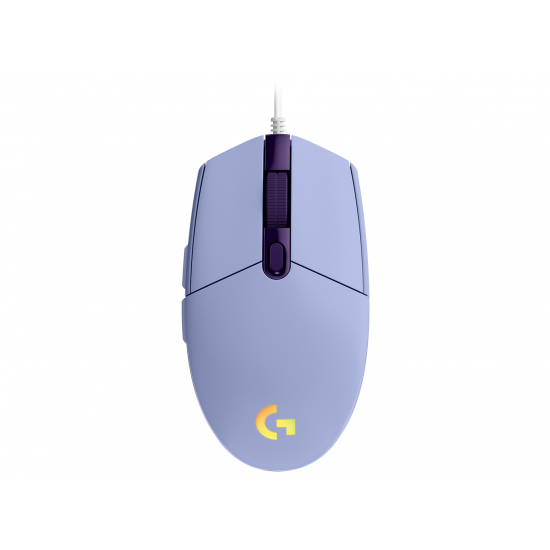 Gaming Mouse Logitech, G102 LightSync, RGB, Optical, Wired, USB, Lilac