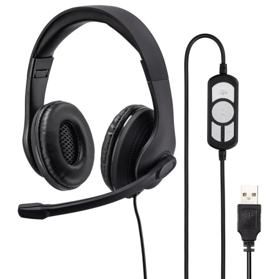 Hama "HS-USB300" PC Office Headset, Stereo, black