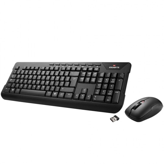 Wireless keyboard and mouse set Gigabyte KM7590, Black