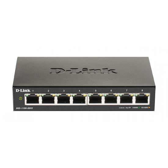 Switch D-Link DGS-1100-08V2 10/100/1000 Gigabit Smart Switch, managed,