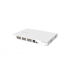 Суич Mikrotik CRS328-4C-20S-4S+RM, 24xGigabit LAN (all PoE-out), 4xSFP+ cages