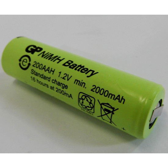 Rechargeable battery GP R6 AA  200AAH-B  2000mAh NiMH 1pc  bulk Industrial GP