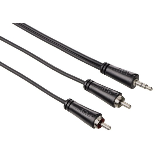 Audio Connecting Cable HAMA 122296, 3.5 mm jack plug - 2 RCA plugs, stereo, 3,0 m