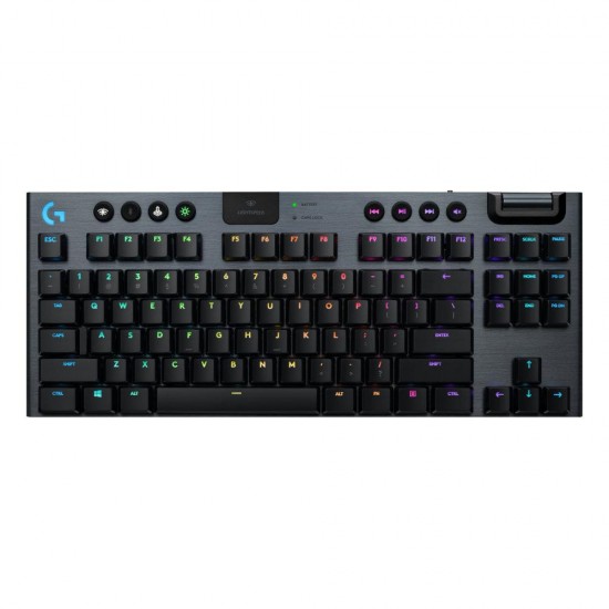 Wireless gaming Mechanical keyboard Logitech, G915 TKL Black Lightsync RGB, Clicky Switch