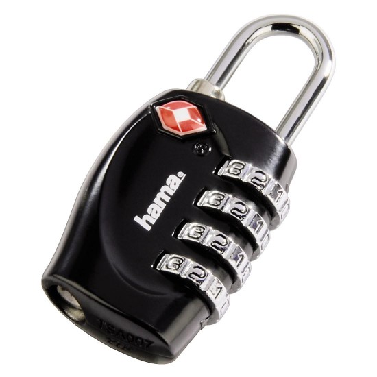 Hama TSA Combination Luggage Lock, black