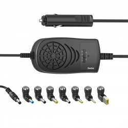 Универсално захранване за лаптоп HAMA, за автомобил, вх.12-16 V, изх.15-24 V/120W Универсално захранване за лаптоп HAMA, за автомобил, вх.12-16 V, изх.15-24 V/120W