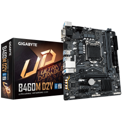 Дънна платка GIGABYTE B460M-D2V 1.0, Socket 1200 (400 Series), 2 x DDR4