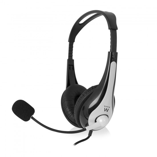 Слушалки Ewent EW3565, Микрофон, USB, 2.1м кабел, Сив/Черен Ewent Headset EW3565, USB, 2.1m, Grey with black