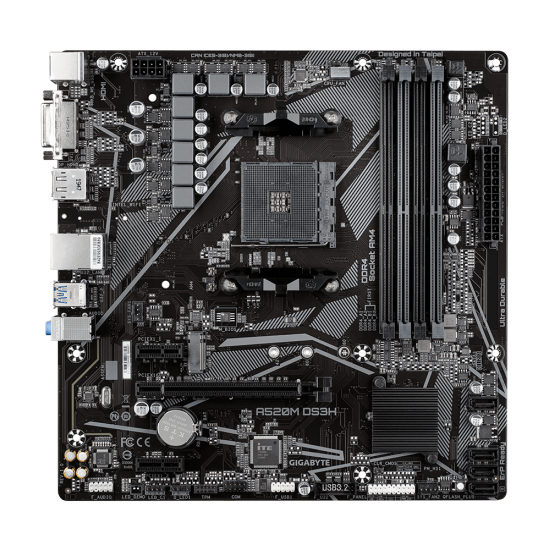 Motherboard GIGABYTE A520M-DS3H, Socket AM4, mATX, 4xDDR4, M.2