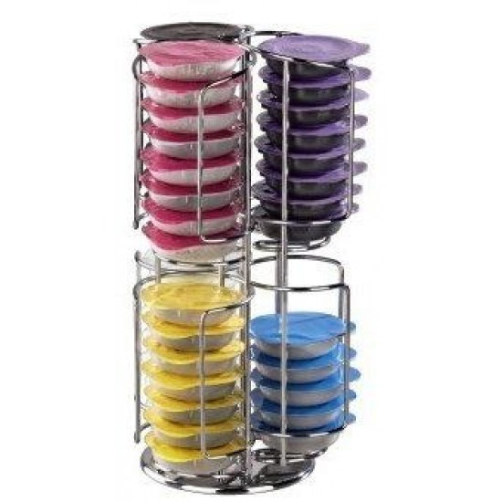 Xavax "Rondello" Coffee Capsule Stand for Tassimo 48, silver chrome