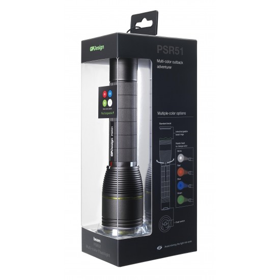 Torches GP Prosumer Design Beam  PSR51, LED, 1 x CR18650 RECH.;  High Lumen Rech. 470 LUMENS; 240 м.