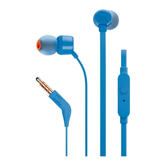 Headphones JBL T110, In Ear, Blue