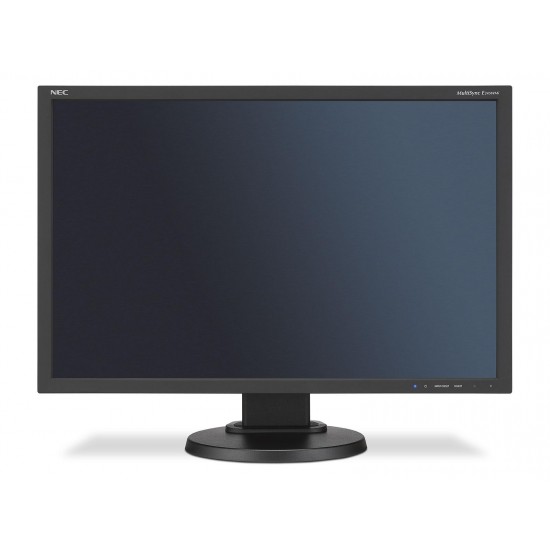 Monitor NEC MultiSync&reg; E245WMi LCD 24" Black, IPS panel, resolution 1920x1200, VGA, DVI, DisplayPort, Speakers