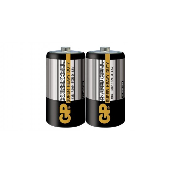 Zinc carbon battery GP  R20 13S-S2 SUPERCELL  2 pcs.  1.5V