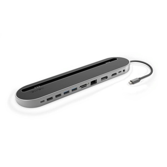 Hama 12-in-1 USB-C Docking Station for USB, HDMI&trade;, DP, LAN, SD, microSD, Jack, Grey