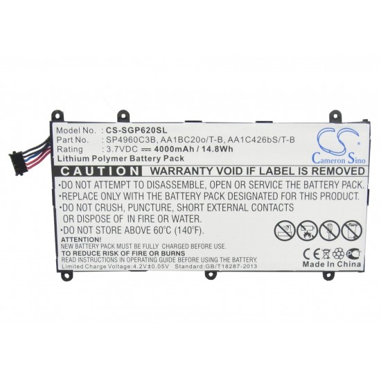 Tablet Battery for SAMSUNG  SGP620SL 3,7V 4000mAh LiPo Cameron Sino