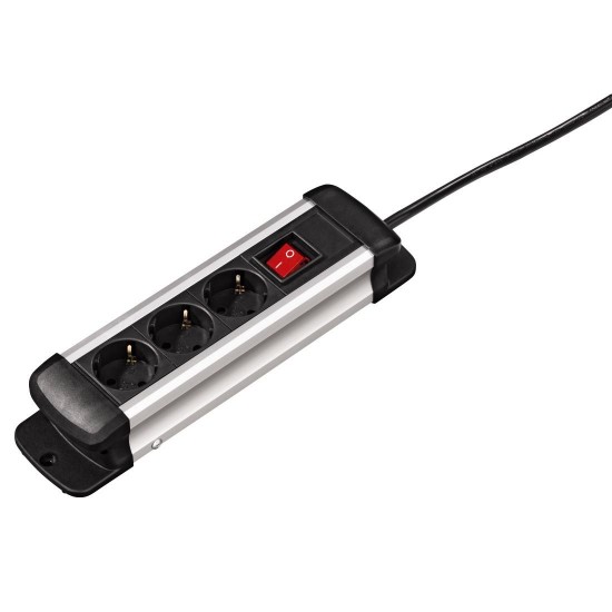 Power Strip HAMA 47859 ,3-way with overvoltage protection Pro-S 30S, 3 m