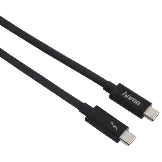 Hama Thunderbolt&trade;3 Cable "USB-C", 40 Gbps, 5A, 100W, Ultra-HD 5K, 0.50 m, black
