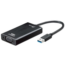 Адаптер j5create JUA310, USB 3.0 към VGA, 129.5mm, черен