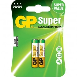 Алкална батерия GP SUPER LR03 AAA /2 бр. в опаковка/ блистер 1.5V GP,GP24A