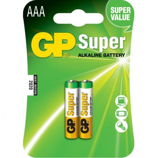 GP Alkaline battery SUPER LR03 AAA /2 pcs./ 1.5V GP