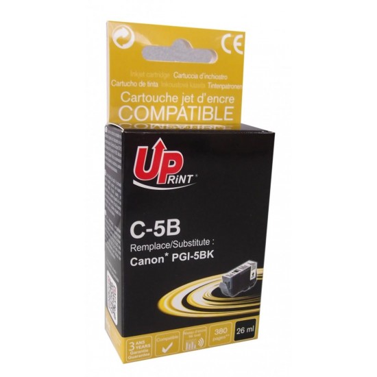Мастилница UPRINT PGI-5 CANON, С чип, Черен Ink cartridge UPRINT PGI-5 CANON, WITH CHIP, Black