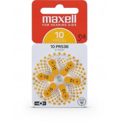Батерия цинково въздушна MAXELL ZA10 6 бр. бутонни за слухов апарат в блистер