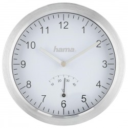 Часовник за баня Hama Aluminium, &Oslash;17 cm, за стена, Сребрист