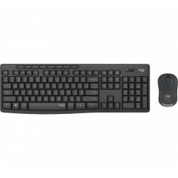 Kомплект безжични клавиатура с мишка Logitech MK295 Silent, Графит