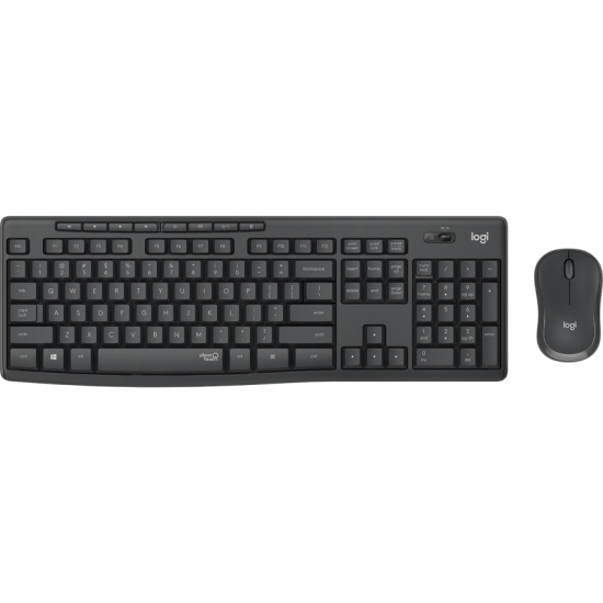 Wireless Keyboard and mouse set Logitech MK295 Silent, Graphite