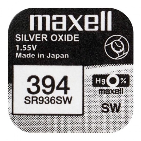Button Battery Silver MAXELL SR-936 SW /AG9/, 394 1.55V