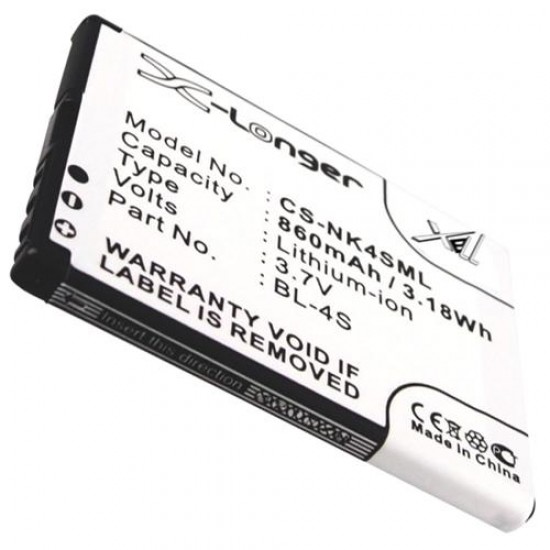 Mobile battery for NOKIA BL-4S 7610, 3600 3.7V 860mAh CAMERON SINO