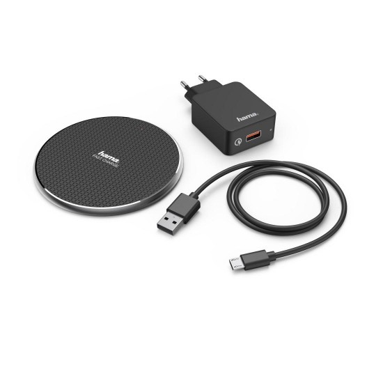 Hama "QI-FC10" Wireless Charger Set, black