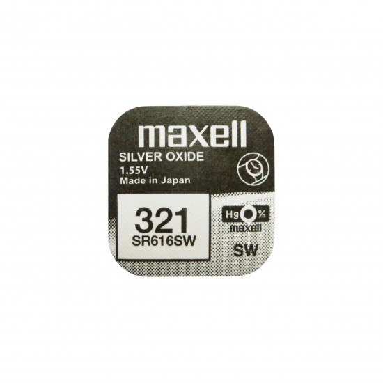 Button Battery Silver MAXELL SR-616 SW /321/  1.55V