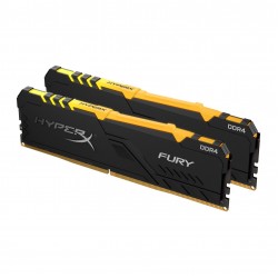 Памет HyperX Fury RGB 16GB(2x8GB) DDR4 PC4-25600 3200MHz CL16 HX432C16FB3AK2/16
