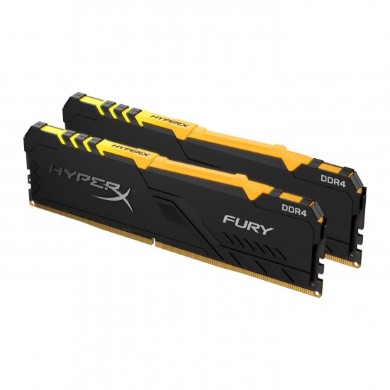 Memory HyperX Fury RGB 16GB(2x8GB) DDR4 PC4-25600 3200MHz CL16 HX432C16FB3AK2/16