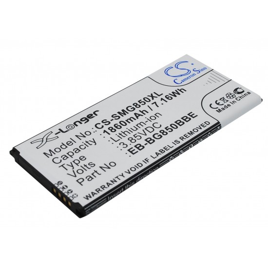 Mobile battery for SAMSUNG Galaxy Alpha, Galaxy Alpha LTE-A, SM-G850, SM-G8508, SM-G8508S, SM-G8509v, SM-G850A, SM-G850F, SM-G850T, SM-S801 3,85V 1860mAh  Cameron Sino