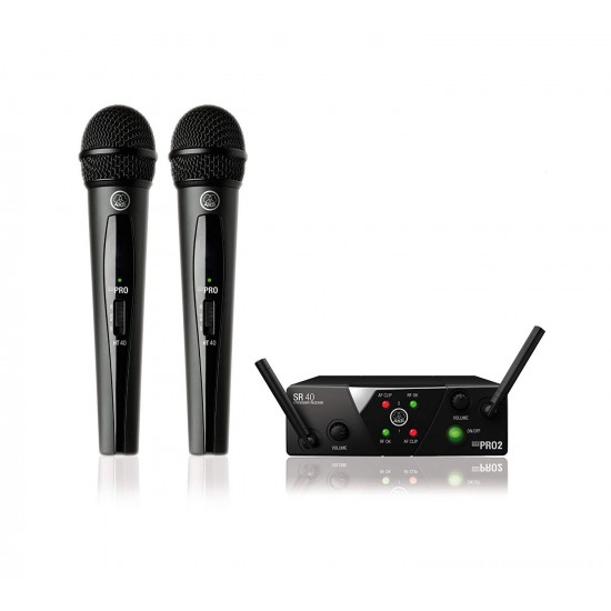 Wireless system with 2 microphones AKG WMS40 Mini Dual Vocal Set