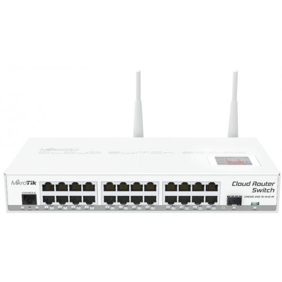 Router MikroTik CRS125-24G-1S-2HND-IN, CPU 600MHz, 128MB, 24 ports, WiFi