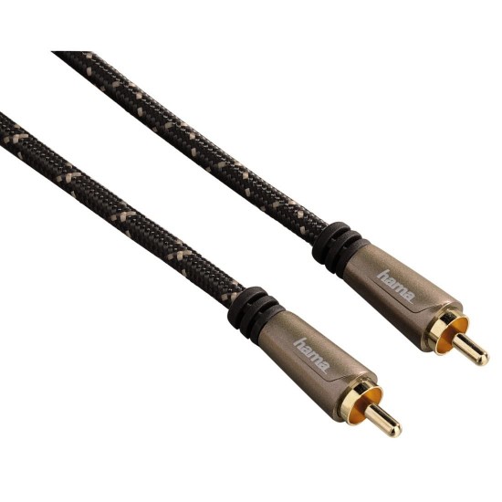 Audio Cable HAMA 122269, RCA plug - RCA plug, digital, metal, gold-plated, 1.5 m