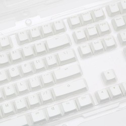 Капачки за механична клавиатура Ducky White 108-Keycap Set PBT Double-Shot US Layout