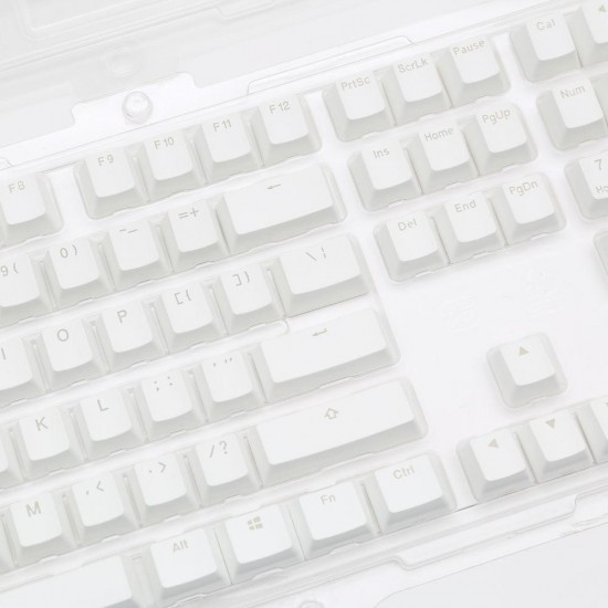 Ducky White 108-Keycap Set PBT Double-Shot US Layout