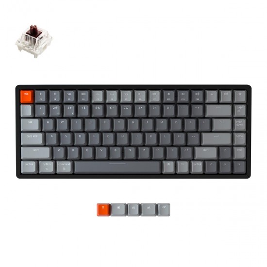 Mechanical Keyboard Keychron K2 Aluminum Compact Gateron Brown Switch RGB LED Gateron Brown Switch ABS