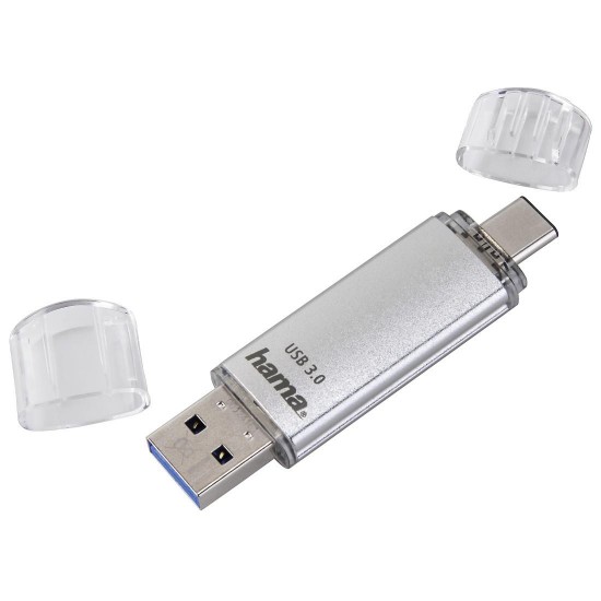 USB stick HAMA C-Laeta 124163, 64GB, USB 3.1 Type-C, Silver