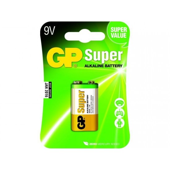 GP Alkaline battery 6LF22 SUPER 9V 1 pc blister