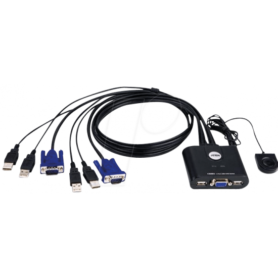 KVM Switch ATEN CS22U, 2x 1, USB